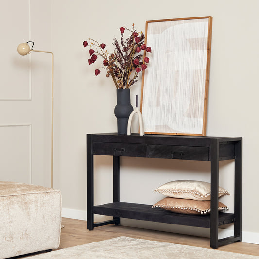Table d'appoint Boaz Noir | 120 cm