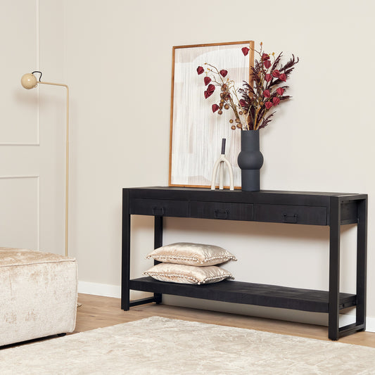 Table d'appoint Boaz Noir | 150 cm