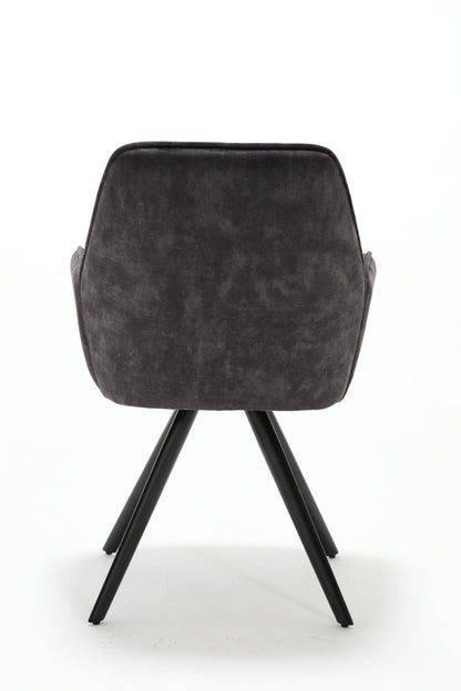 Dining chair Nova | Anthracite | With armrest