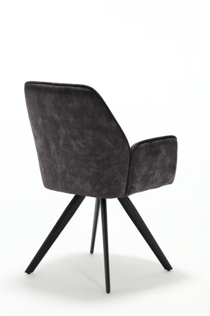 Dining chair Nova | Anthracite | With armrest