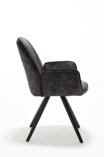 Dining chair Nova | Anthracite | With armrest