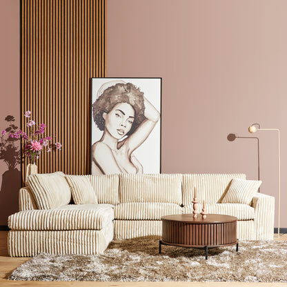 MySofa hoekbank Teddy | Beige | Divan Links + 2,5 zits | 5 jaar garantie