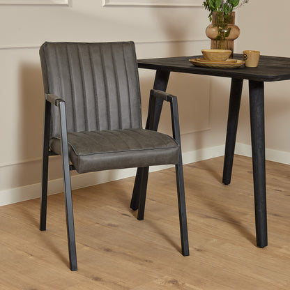 Dining room chair Tivoli Bull | Anthracite | With armrest