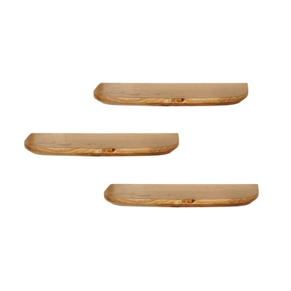 Wall shelf Gusta Natural | 60 cm | Set of 3