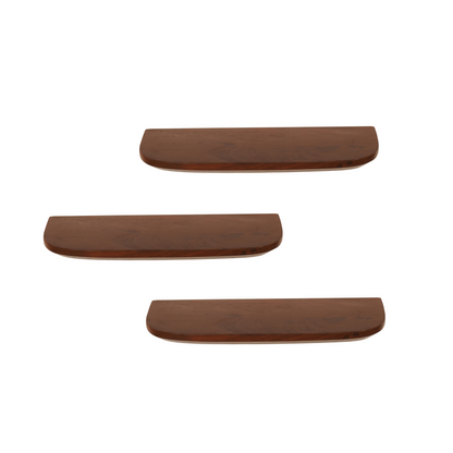 Wall shelf Gusta Walnut | 60 cm | Set of 3