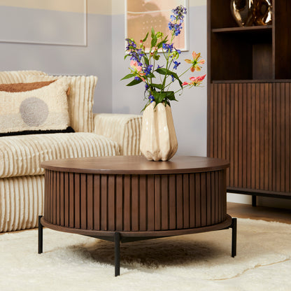 Coffee table Madison Walnut | 80 cm | Round