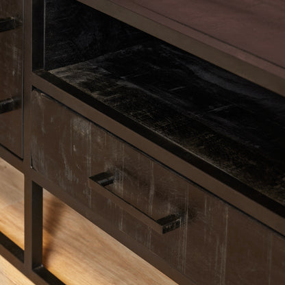 Meuble TV Denver Noir | 145 cm