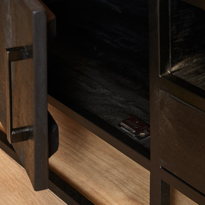 Meuble TV Denver Noir | 180 cm