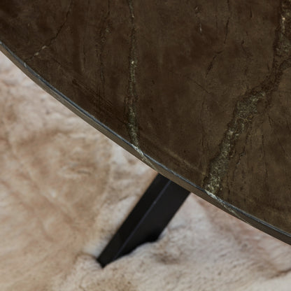 Coffee table Faye Black marble | 120 cm | Oval