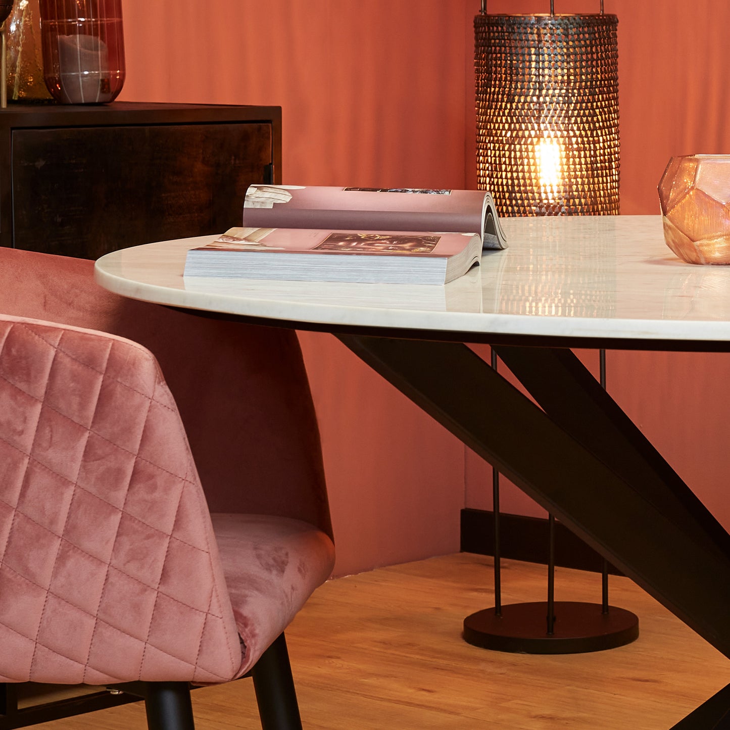 Dining table Lynn White marble | 130cm | Around
