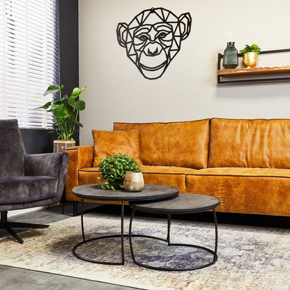 Coffee table Coco Black | 70 cm | Set of 2