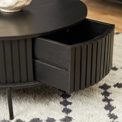 Coffee table Madison Black | 80 cm | Round