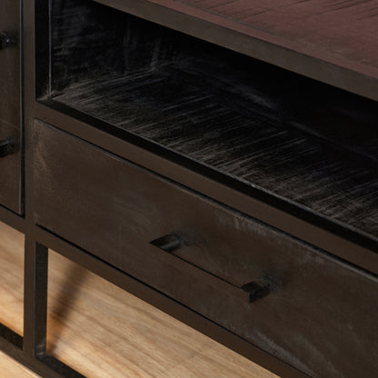 Meuble TV Denver Noir | 180 cm