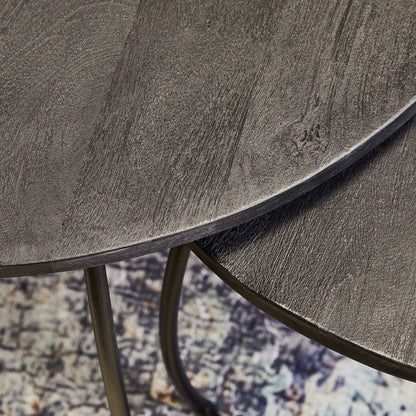 Coffee table Coco Black | 70 cm | Set of 2
