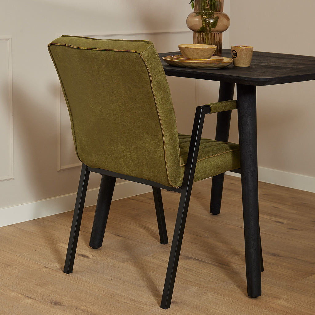Dining chair Tivoli with armrest | Bull Moss Green