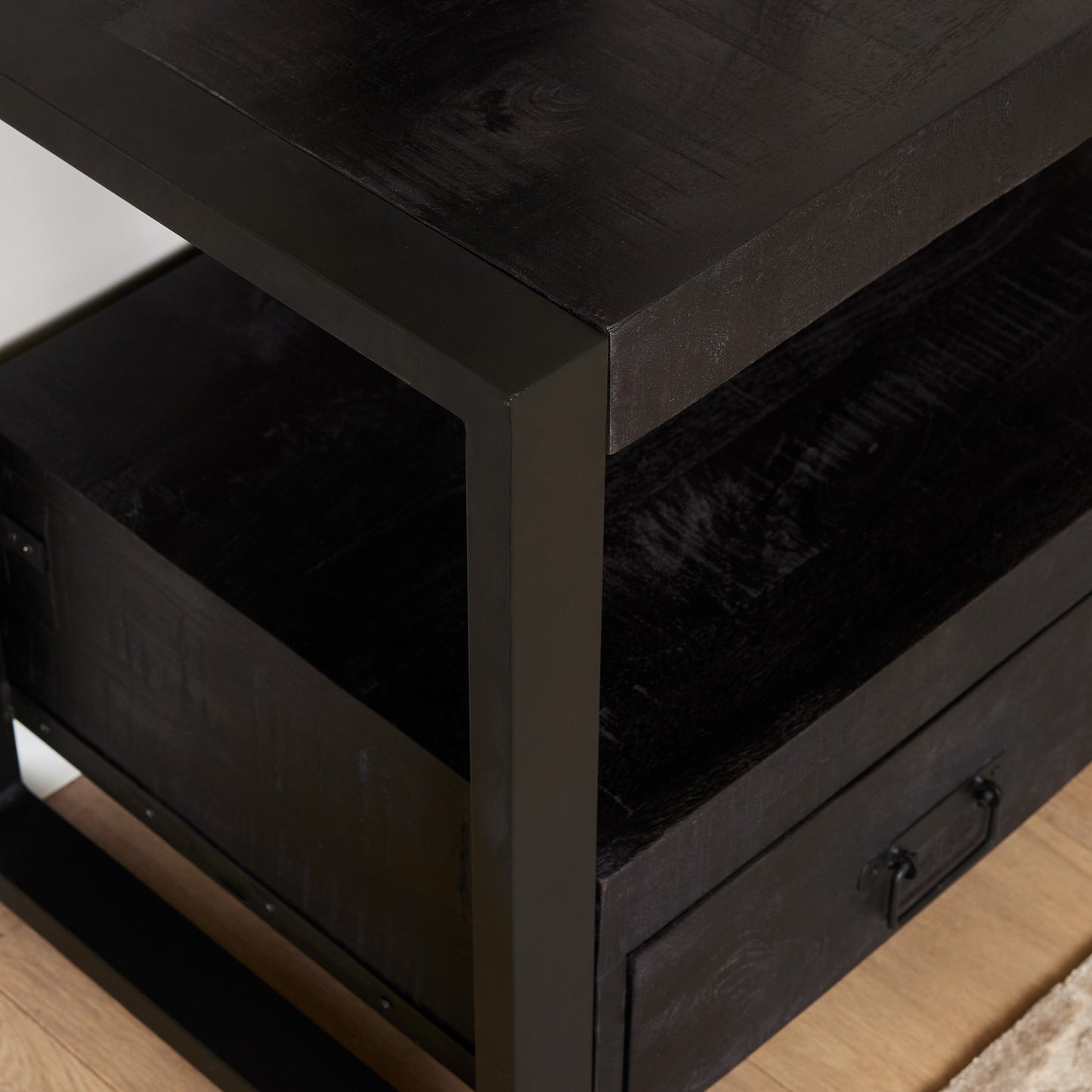 Meuble TV Boaz Noir | 100 cm