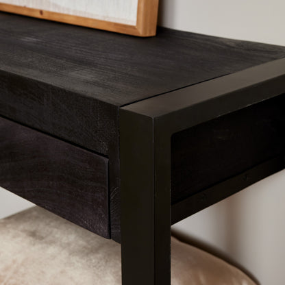 Table d'appoint Boaz Noir | 120 cm