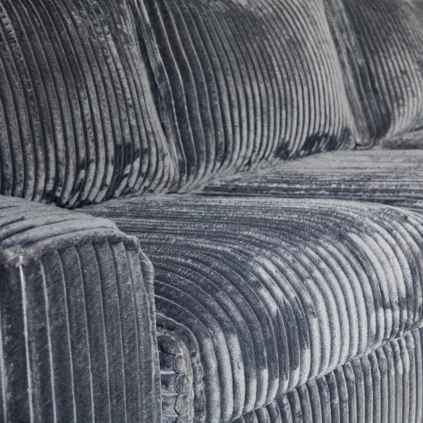 MySofa corner sofa Teddy | Anthracite | 2.5 seats + Divan Right | 5 year warranty