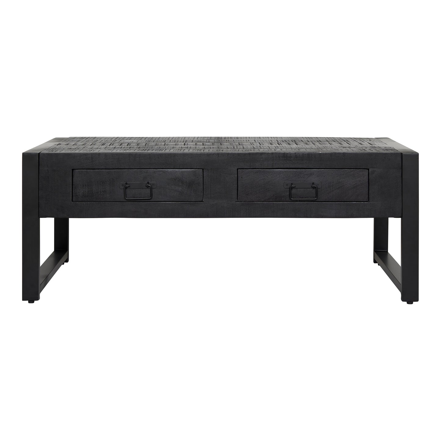 Boaz Black coffee table with 2 drawers | 120 cm
