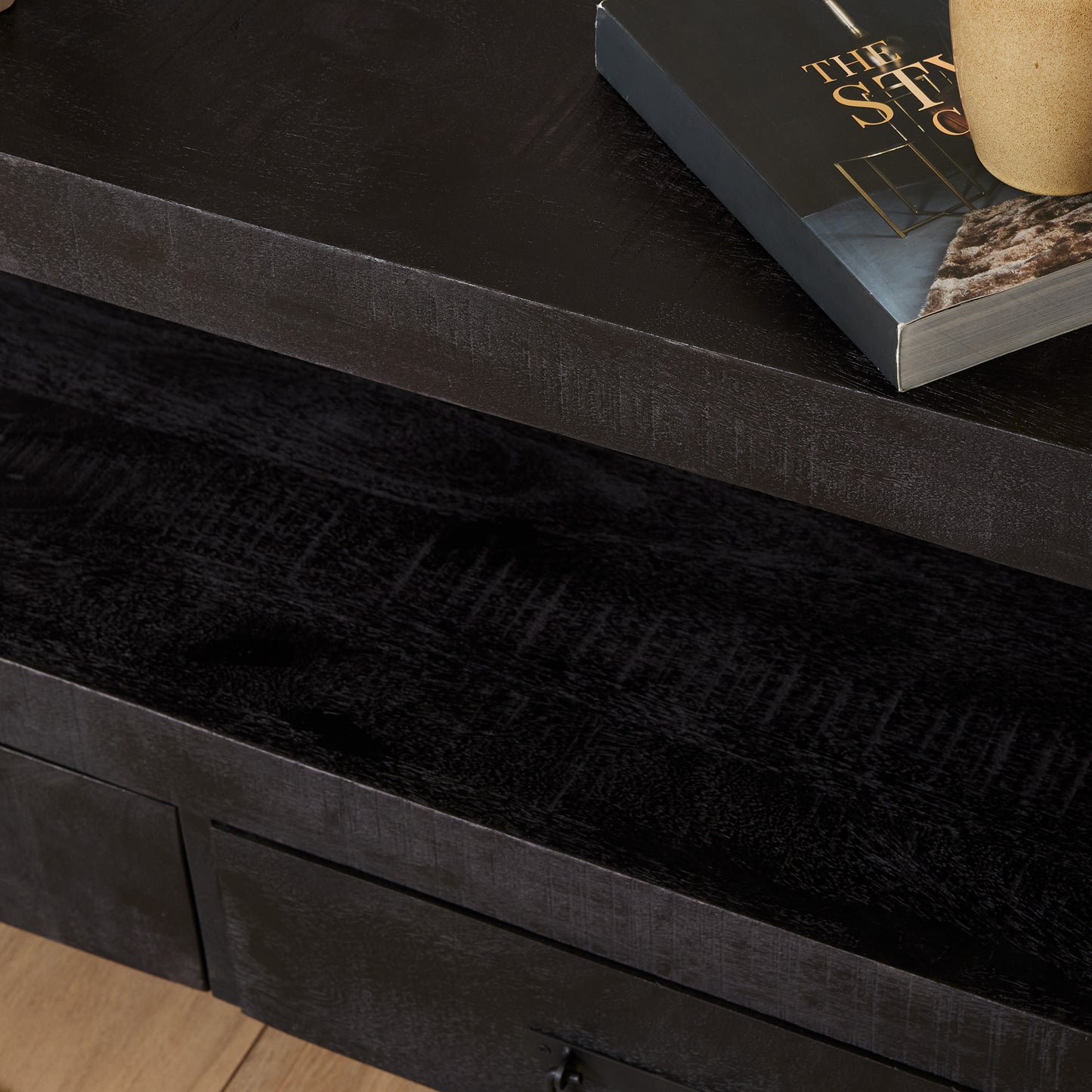 Meuble TV Boaz Noir | 100 cm