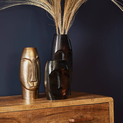 Vase Lyra | S | Antique gold