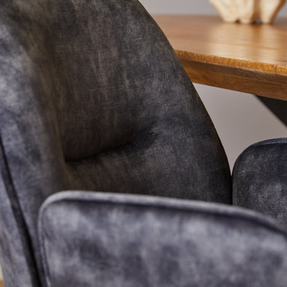 Dining chair Nova | Anthracite | With armrest