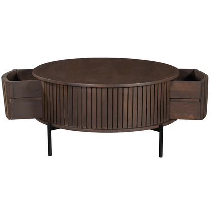 Coffee table Madison Walnut | 80 cm | Round