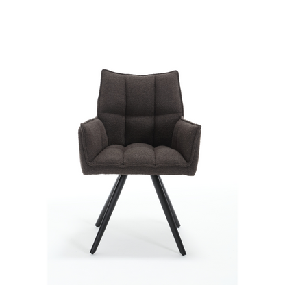 Dining chair Yuni | Brown | With armrest