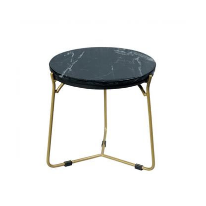 Coffee table Caly Black marble | 45 cm | Set of 2