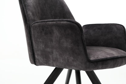 Dining chair Nova | Anthracite | With armrest