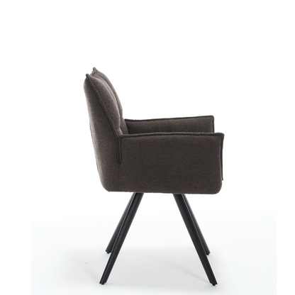 Dining chair Yuni | Brown | With armrest