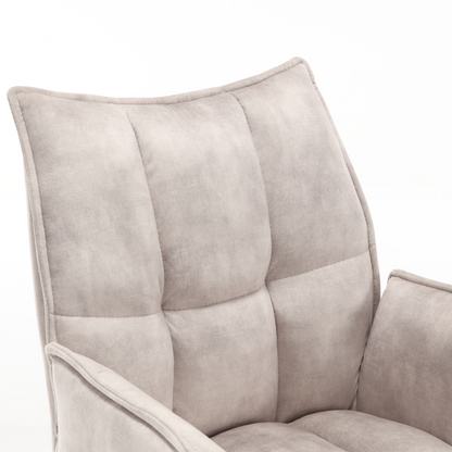 Eetkamerstoel Dani Velvet | Champagne | Met armleuning