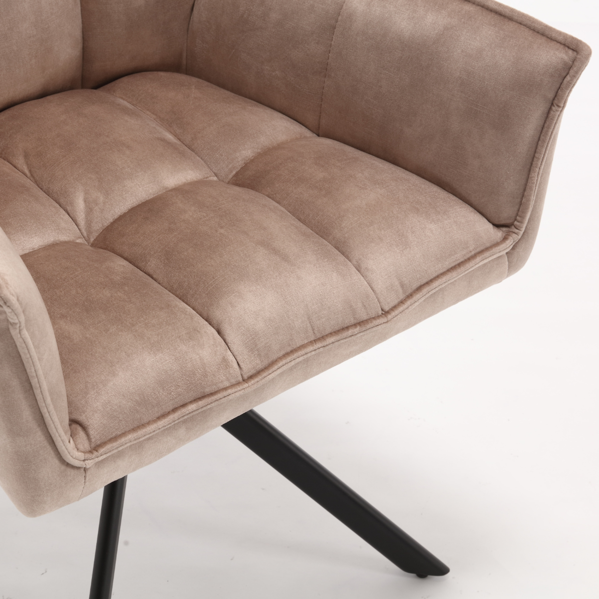 Dining chair Dani Velvet | Beige | With armrest