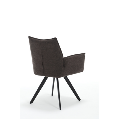 Dining chair Yuni | Brown | With armrest