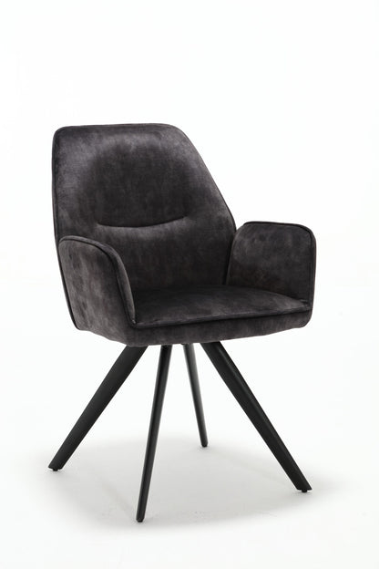 Dining chair Nova | Anthracite | With armrest