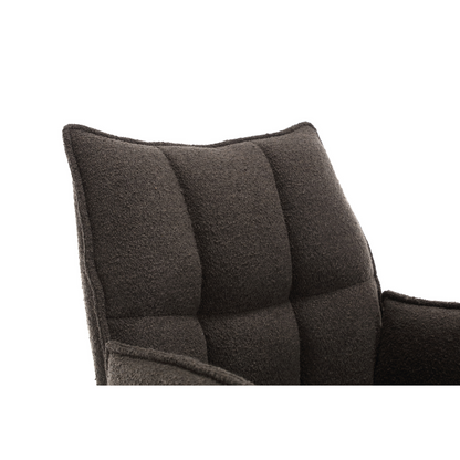 Dining chair Yuni | Brown | With armrest
