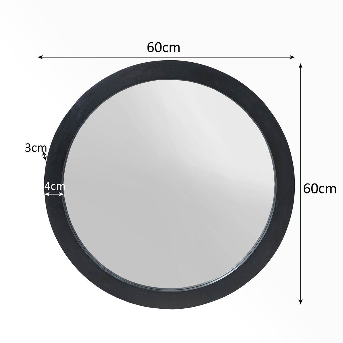 Mirror Dide | 60 cm | Black