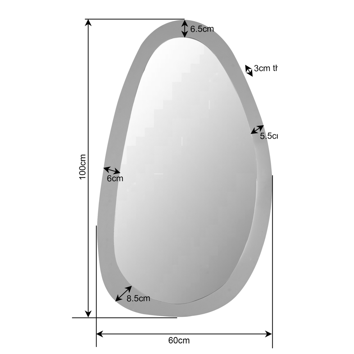 Spiegel Lou | 60 cm | Bruin