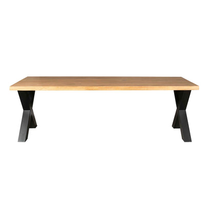 Eettafel Denver | Rechthoek X-poot | 200 cm