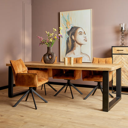 Eettafel Denver | Rechthoekige U-poot | 240 cm