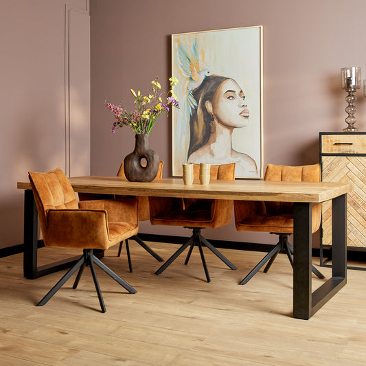 Eettafel Denver | Rechthoekige U-poot | 240 cm