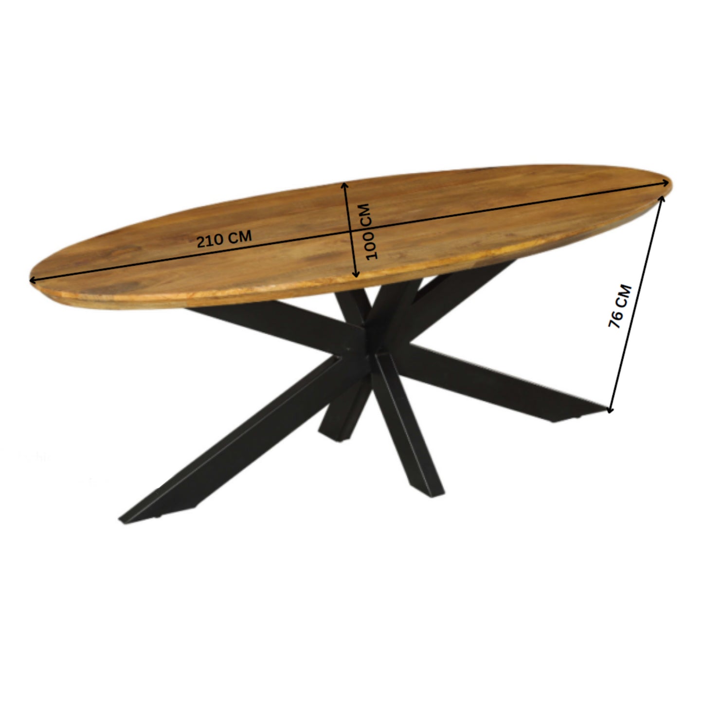 Eettafel Brandy | Ovaal | 180 cm