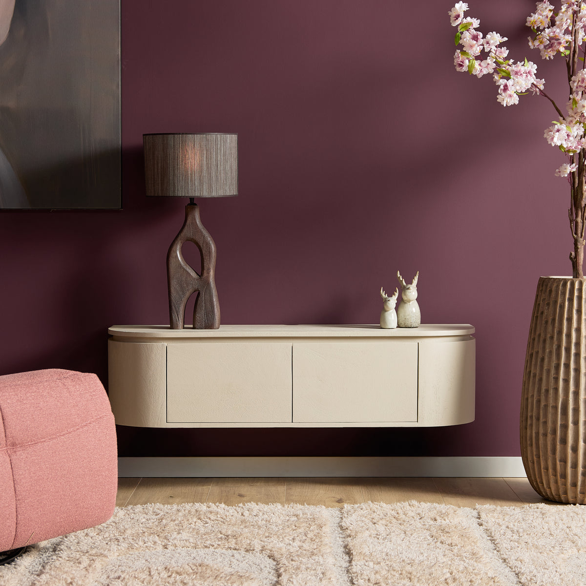Zwevend tv-meubel Ambiance Naturel | 120 cm