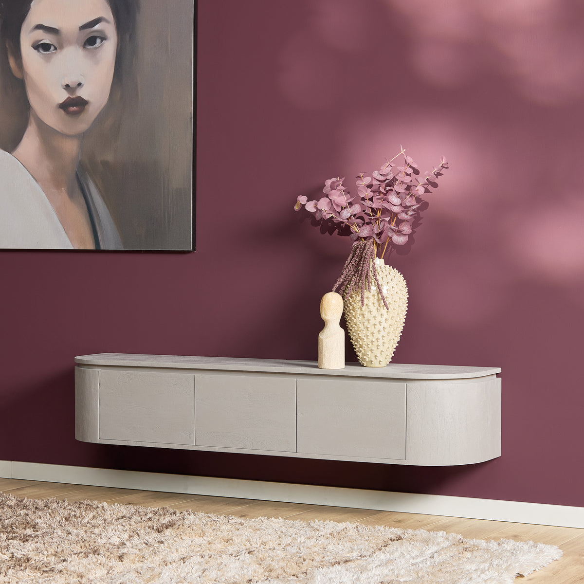 Zwevend tv-meubel Ambiance Naturel | 120 cm