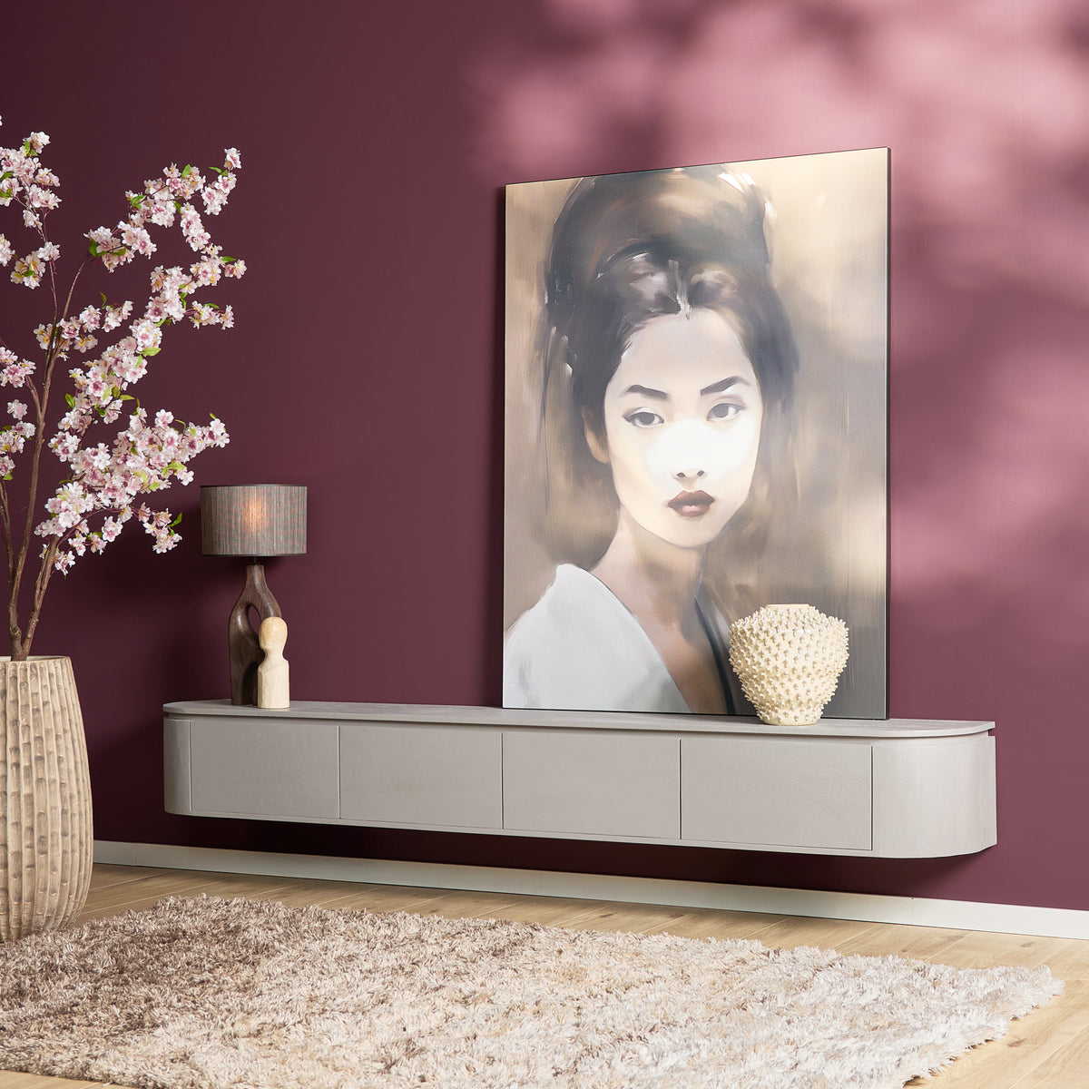 Zwevend tv-meubel Ambiance Naturel | 120 cm