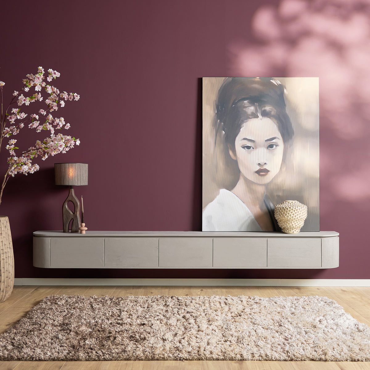 Zwevend tv-meubel Ambiance Naturel | 120 cm
