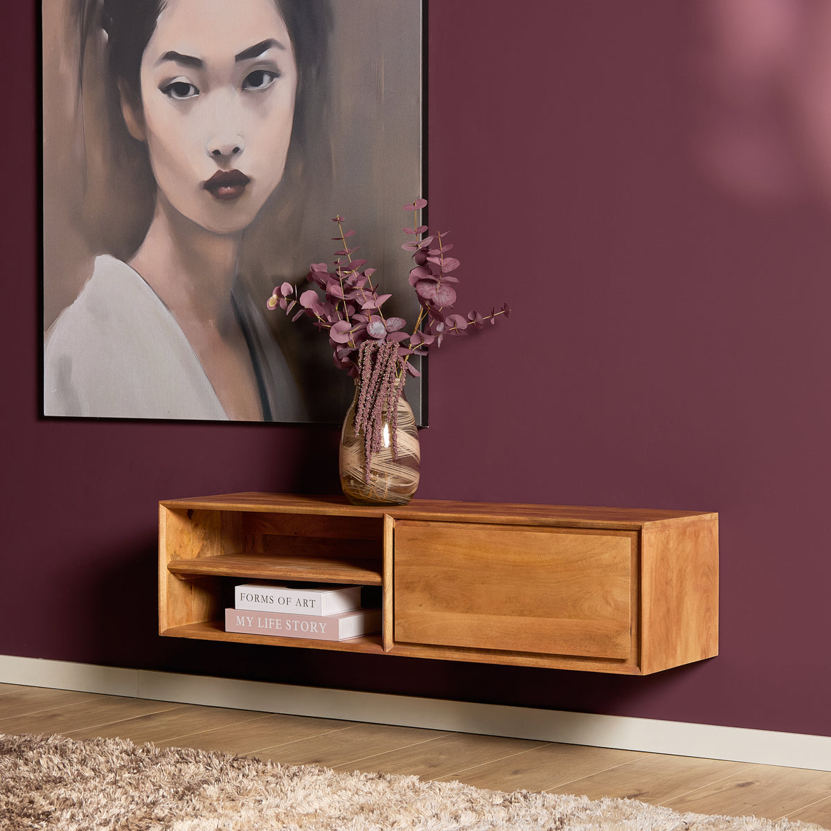 Zwevend tv-meubel Ambiance Naturel | 120 cm