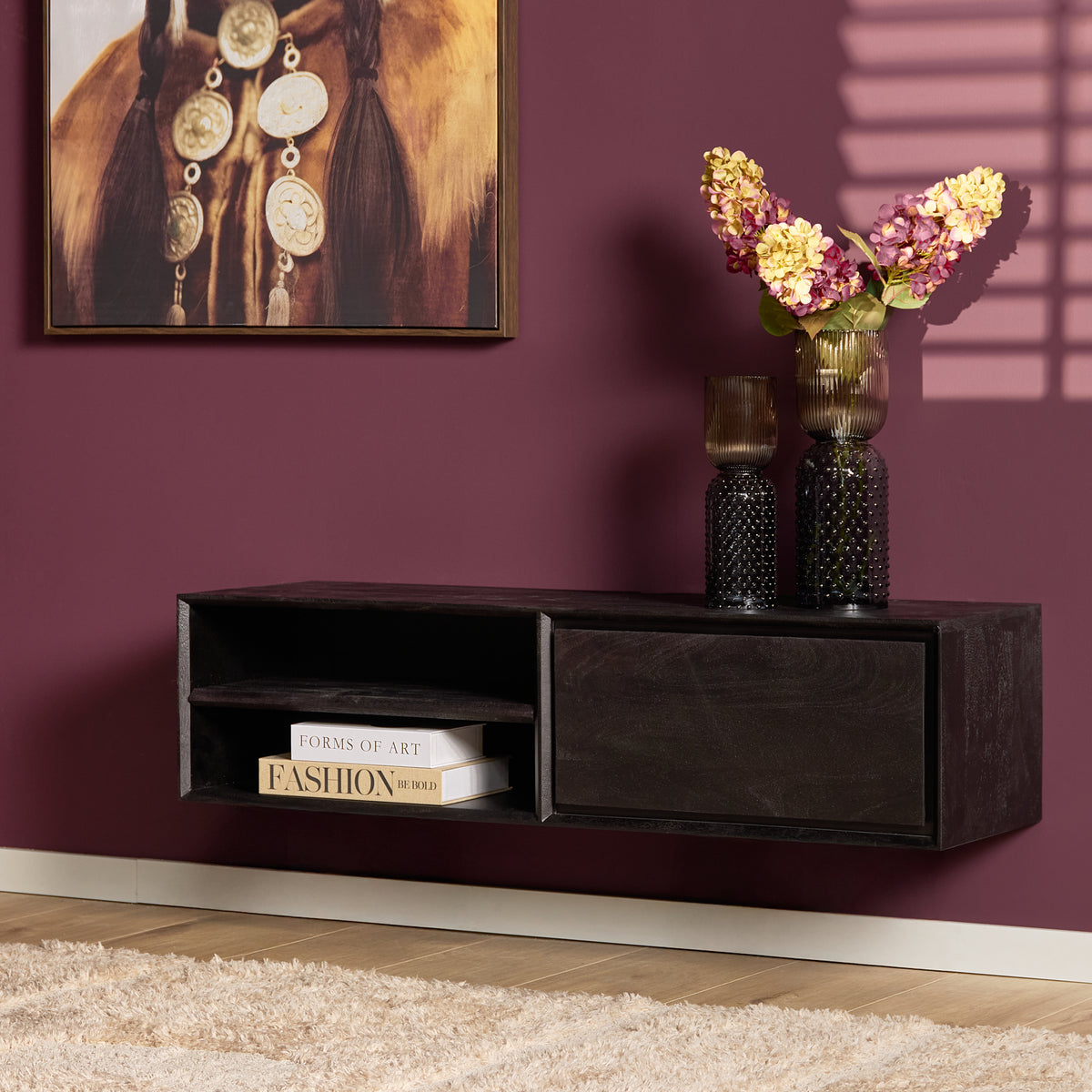 Zwevend tv-meubel Ambiance Naturel | 120 cm