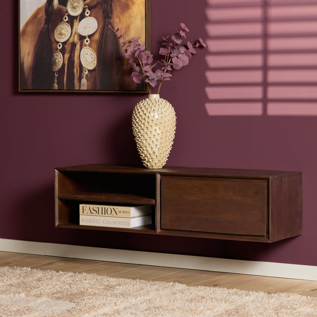 Zwevend tv-meubel Ambiance Naturel | 120 cm