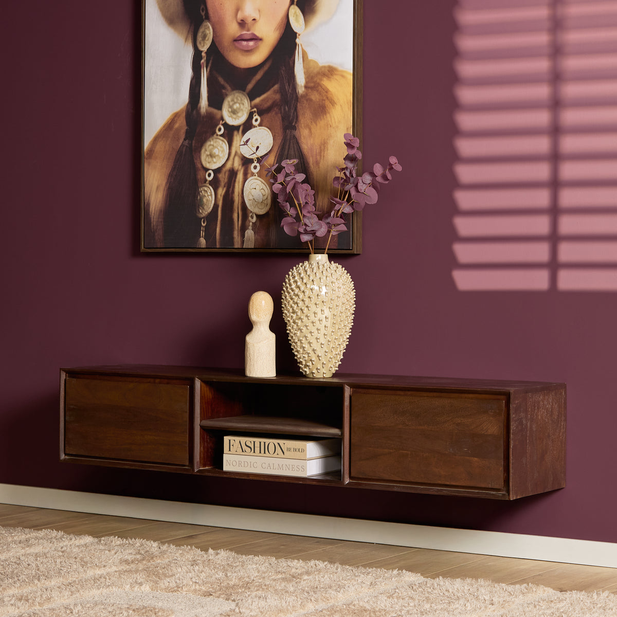 Zwevend tv-meubel Ambiance Naturel | 120 cm
